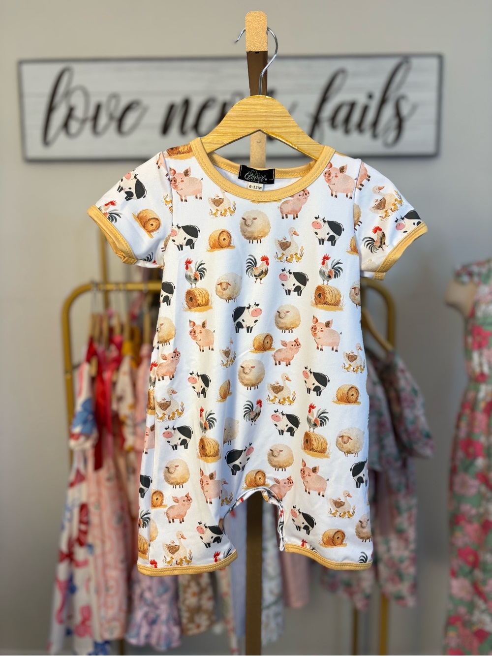 Clover Cottage Farm Friend Boy Shorty Bamboo- Cotton Blend 6-12M